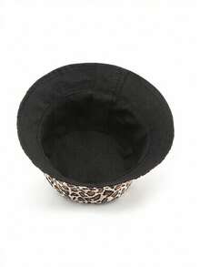 1pc Women Reversible Leopard Print Bucket Hat - Suitable For Daily Casual Outdoor Use - Leopard Print - View 3