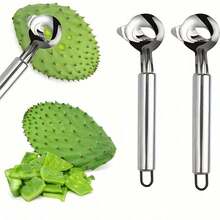3/1 件装仙人掌削皮器套装 - 不锈钢水果蔬菜削皮器、勺子瓜球器和去籽器 - 适用于家庭和餐厅的易于使用的厨房小工具 - 彩色 - 查看 14