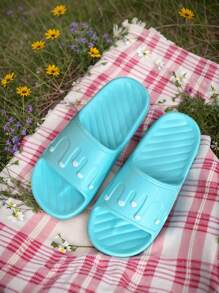 1 Pair Women's Summer Indoor Slippers, Soft, Lightweight, Comfortable & Versatile EVA Material, Non-Slip Bathroom, Quick-Drying, Anti-Bacterial Foot Protection, Suitable For Both Indoor And Outdoor Wear, Unisex Design