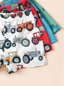 8pcs/Set Baby Boy Outdoor Summer Dinosaur & Car Print Top + Casual Shorts Set - Multicolor - View 7