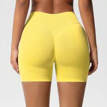Seamless Butt Lifting Biker Shorts For Women - High-Waisted, Ideal For Yoga, Running & Outdoor Activities