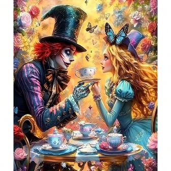 1/2/3 st målning efter siffror Jokern och prinsessan handmålad kanvasteckning för vuxna unik presentmålning med siffror hantverk 40x50cm/16x20tum utan ram