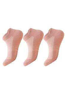 3/5 Pares de calcetines transpirables con malla antideslizante para yoga y pilates para mujer, para el gimnasio