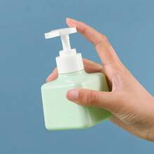 Reusable Plastic Square Pump Bottles In Pink, White And Green - Ideal For Liquid Soap, Shampoo Or Cosmetics - BPA And Alcohol Free Back To School