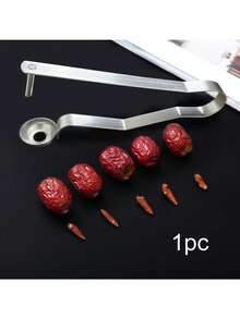 1pc Stainless Steel Cherry Pitter, Seed Remover, Household Kitchen Pitted Jujube, Hawthorn Fruit Multi-Functional Seeding Remover Hand Tool