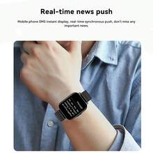 Smart Watch/Custom Wallpaper Music Control/Social APP Message Reminder/Incoming Call Reminder/SMS Reminder/Heart Rate/Multiple Exercises/Alarm Clock Reminder/Sedentary Reminder/Find Mobile Phone/Music Playback/Stopwatch/Pedometer/Distance/Calorie/Sleep Monitoring /Heart Rate Monitoring/Blood Pressure/Blood Oxygen/Search Device/Language Switch/Raise Your Hand To Brighten The Screen - Black - View 5