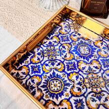 Household Tray Light Luxury Tray Light Luxury Rectangular Tray Household Tea Cup Plastic Tray Tea Tray - Multicolor - View 8