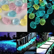 100PC/50pcs/20PCS/The Colour Is Random.Glow In The Dark Pebbles Stones For Microlandscape Aquarium Decor, Outdoor Garden Lawn Pathway, Luminous Pebbles, Beach Essentials Swimming Games - Multicolor - View 2