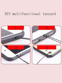 1pc Devil's Eye Phone Case With Hanging Strap, Phone Chain, Camera Or Wireless Earphone Pendant