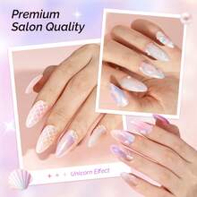 9 Jars Chrome Powder For Nails Unicorn Y2K Aesthetic Metallic Mirror Effect Holographic Aurora Chameleon Chrome Powder For Nail Art Gel Polish, Nail Supplies For Nails Glitter Powder - 獨角獸鍍鉻指甲粉-9 - 查看 5