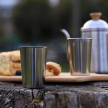Customized Outdoor Mini Stainless Steel Shot Glass Set Of 4 Pcs, Portable Water Cup For Hiking, Camping, Bar, Restaurant, Suitable For Elders, Friends, Father's Day Gift
