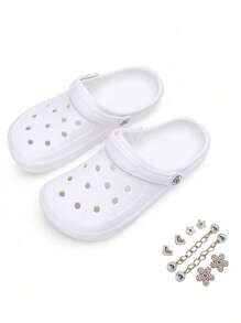 HOEASE Exclusive Stylish Lightweight Clogs, EVA Soft Sole Non-Slip Breathable And Comfortable Leisure Garden Shoes And Beach Shoes, Personalized Customized Charms, For Home And Outing, For All Seasons