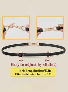 Elegant 1 Pc Women's Belt Buckle Adjustable Decoration Can Be Matched With Skirt Suit Simple Thin Belt Sweater Waist Korean Version Decorative Belt Fall, Autumn, Halloween