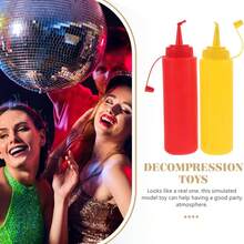 Innovative Fake Ketchup Bottle Prank Toy, Funny Fake Salad Seasoning Bottle, Startling Gag Relieve Stress Prank Prop, Seasoning Bottle Toy, Realistic Salad Dressing Squeeze Bottle Fake Spray Bottle, Applicable For Kitchen, Dining Room, Bedroom, Party, Daily Use - Multicolor - View 3