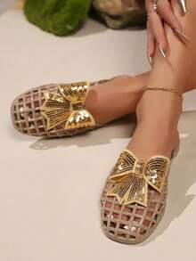 Plus Size Women Fashionable Luxury Soft & Durable Hiking, Vacation, Beach, Sports Casual Sandals - Apricot - View 4