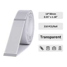 D30 Labels Clear, 12*40mm 14*30mm Clear Label Tape For Phomemo D30 Clear Label Tape For Phomemo D30 Labels Clear For Print Master D30 Q30 D35 D30 Label Tape Clear 12 X 40mm Transparent, Compatible With Phomemo D30, D30S, M110, D35, Q30 Model Of Printer, For Vretti HP3, HP4, For MARKLIFE P11, P12, P15 Printers - Multicolor - View 9