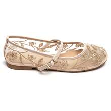 Women's Buckle Design Casual Versatile Flat Shoes - Nude - View 5