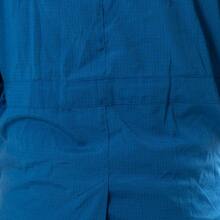 Soft Checkered Long Sleeve Antistatic Coat With Button Pocket - 寶藍色 - 查看 2