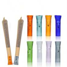 1/2/3Pcs Reusable Glass Rolling Paper Tobacco Holder Cigarette Filter Smoking Herbal Tool Mouthpiece For Father,Random Color - Multicolor - View 8