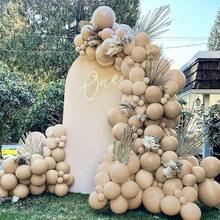 200 个 5 英寸沙白色装饰乳胶气球可 DIY 搭配简单的派对装饰，适用于生日、婚礼、订婚、户外摄影、淋浴派对、农场、气球拱门装饰、淋浴派对装饰、单身派对装饰、性别揭示装饰、母亲节毕业典礼、周年庆典 - 沙白色 - 查看 8