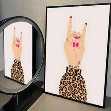 1pc Wild Leopard Tiger Vase Flower Girl Power Posters And Wall Art Canvas Painting Poster Decor Living Room Home Decoro No Frame