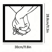 1-Piece Set Of Metal Hand-Held Wall Decorations, Minimalist Line Art Sculptures, Modern Love-Themed Hanging Decorations, Suitable For Homes, Offices, And Living Rooms. They Can Also Serve As Indoor Wall Crosses For Bedrooms During Thanksgiving And Valentine's Day.