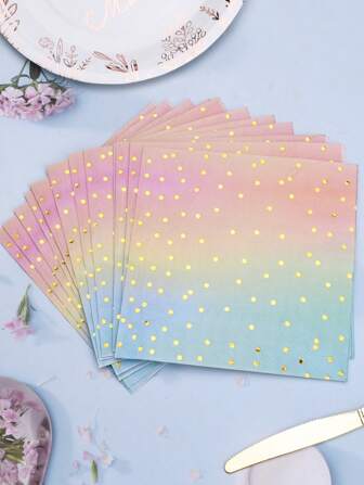 20 件波尔卡圆点一次性餐巾、纸巾、派对用品餐巾、派对餐具，适用于圣诞节、万圣节、感恩节等。