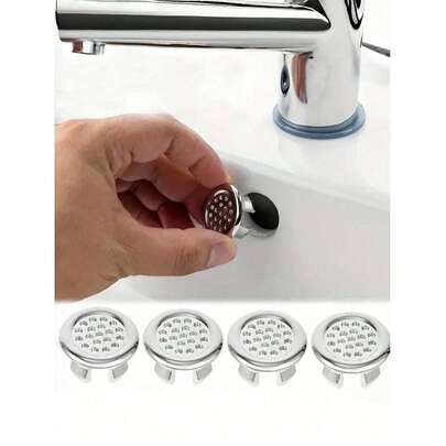 1/2 cái Nút bịt lỗ thoát nước tràn cho chậu rửa bằng gốm sứ, Phụ kiện trang trí phòng tắm màu trắng, Phụ kiện phòng tắm mùa thu