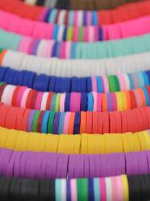 Colier colorat din argilă polimerică, colier cu pandantiv din lut moale, în stil european și american de vară, potrivit pentru activități în aer liber