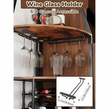 Corner Wine Rack For Living Room - 5-Layer Open Storage For 12 Bottles Wine Racks Free Standing With Glass Holder Wine Storage For Kitchen Bar Cellar Dining Room - 1 - View 3