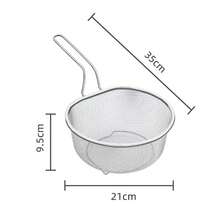 Household Hot Pot Colander Ladle, Multifunctional Stainless Steel Strainer Net For Kitchen Cooking, Frying Food, Pasta Draining - Silver - View 3