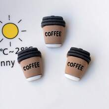 10pcs Cookie, Donut, Coffee, Bear Magnet Decorations For Refrigerator, Dishwasher, Cabinet In Bedroom, Living Room, Kitchen, Dining Room, Office Whiteboard, Fun Birthday Gift, Party Decor Stickers