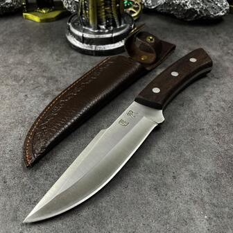 1 pieza Cuchillo portátil para exteriores, Cuchillo recto de alta calidad, Diseño de quilla integrada, Mango de madera sólida, Agarre cómodo, Cuchillo multifuncional, Cuchillo de cocina, Utilizado para cocina doméstica, camping, regalos para hombres, con funda para el cuchillo