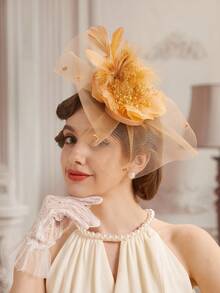 1Pc Fascinators Hats For Women Fancy Tea Party Hats Kentucky Derby Hats Hair Clip For Wedding Party Church Hats