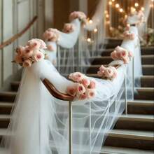 1 Peça Cortina de Arco de Casamento de Tecido de Chiffon Branco Elegante, Adequado para Cerimônia e Decoração de Palco, Decoração de Casamento, Decoração de Cortina de Teto, Cortina de Janela, Decoração Dia dos Namorados, Festa de Aniversário, Decoração para Chá de Lingerie