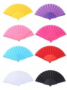 1 件/大号优雅黑色折叠手扇，带声音 - 尼龙面料，怀旧设计，适合功夫、太极、舞蹈和体育表演 - 送给男士和女士的完美礼物 - DIY團扇 - 查看 4