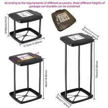 1pc Foldable Plastic Trash Can | Adjustable Height Portable Trash Bag Holder | Rectangular Non-Electric Outdoor And Kitchen Garbage Bin | Multi-Functional Expandable Trash Bag Rack