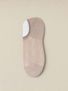 5双装女士休闲简约网眼船袜，轻薄防滑透气隐形袜，适合日常穿着，夏季圣诞礼物 - 彩色 - 查看 8