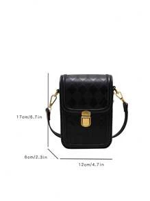 Brown Rectangular Women Cross-Body Bag With Coin Purse