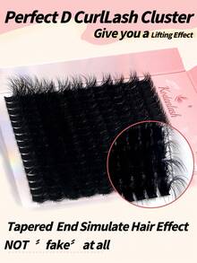 120D/100D/80D Fluffy Lash Clusters Kit Thick Cluster Eyelash Extensions Individual Lashes Faux Mink Eyelash Clusters D Curl 10MM/12MM/14MM/16MM/18MM Lash Extension Dramatic Eyelash Extensions Eyelashes Clusters - D - 查看 7