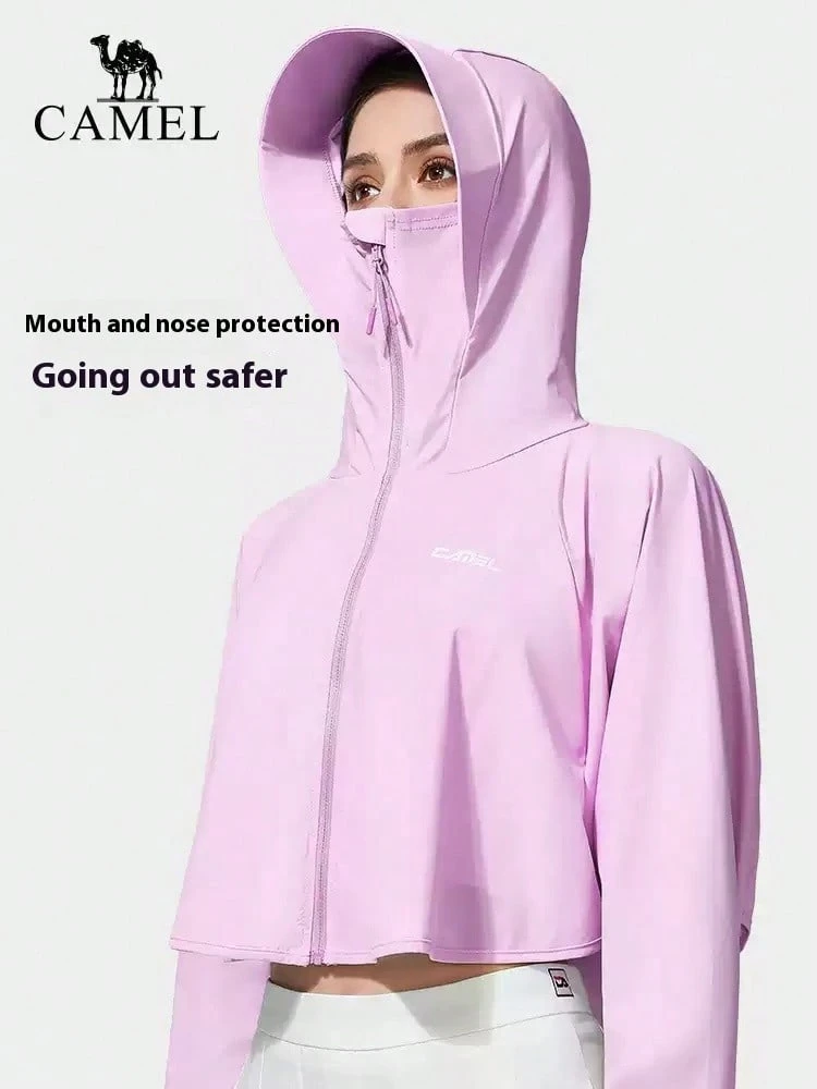 CAMEL CROWN 女士防晒服夏季薄款防紫外线防晒衣户外外套