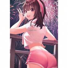 1pc Wall Arts Posters FramelessPop WHite CARD Anime Girl Poster CUTE Poster Bar Cafe Wall Art Painting Home Decor Frameless/Wood-Framed Painting