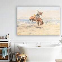 Framed Poster Master Vintage Cowboy Poster, Retro Bucking Bronco Print, Wild West Art, Western Art, Horse Riding Art, Gift For Men AndWomen, Decor For Living Room Or Farmhouse - Framed - View 2