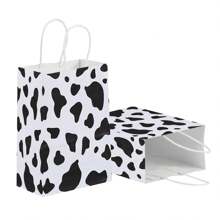 24 Pieces Cow Print Gift Bags Cow Party Favors Non Woven Tote Bags With Handle Reusable Cow Goodie Bags Candy Bag For Cow Theme Birthday Party Gender Reveal Wedding Items Supplies
