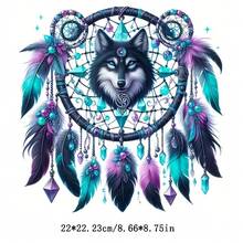 1/2/3pcs Wolf & Dream Catcher Vinyl Sticker Decals, Removable DIY Art Decor - Multicolor - View 4