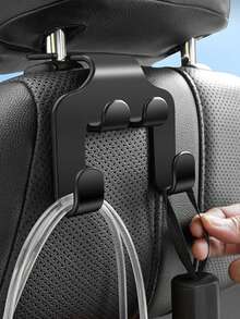 1pc Multi-Function Car Phone Holder Hook, 4-Hook Design, Creative Multi-Purpose Storage Hook, Suitable For Car Backseat - Multicolor - View 4