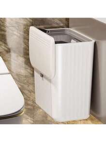 1 pezzo Contenitore per compost in cucina 8L/12L, pattumiera da bagno, pattumiera da cucina, pattumiera per dormitorio, scatola sospesa per anta a conchiglia, in due stati di installazione, non solo può essere posizionata direttamente a terra, ma può anche essere incollata nell'armadio, sul piano di lavoro o nel lavandino, adatta per cucina, bagno, soggiorno, dormitorio universitario, camera da letto, ufficio, famiglia. Articoli per la casa, regali della festa della mamma, regali di vacanza, regali per le donne
