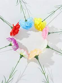 10pcs Simulation Single-Head Carnation Mother'S Day Teacher Women'S Day Gift Simulation Bouquet Fake Flowers Home Decoration Artificial Flowers