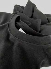 Camiseta 100 % algodón, 220 g, para todas las estaciones, con frase "La Parca" (1 unidad) - Negro - Ver 5