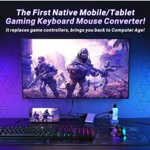 No Need APP Android IOS Mobile Phone Controller Gaming Keyboard Mouse Converter Plug And Play Mobile Controller Gamepad - Multicolor - View 5